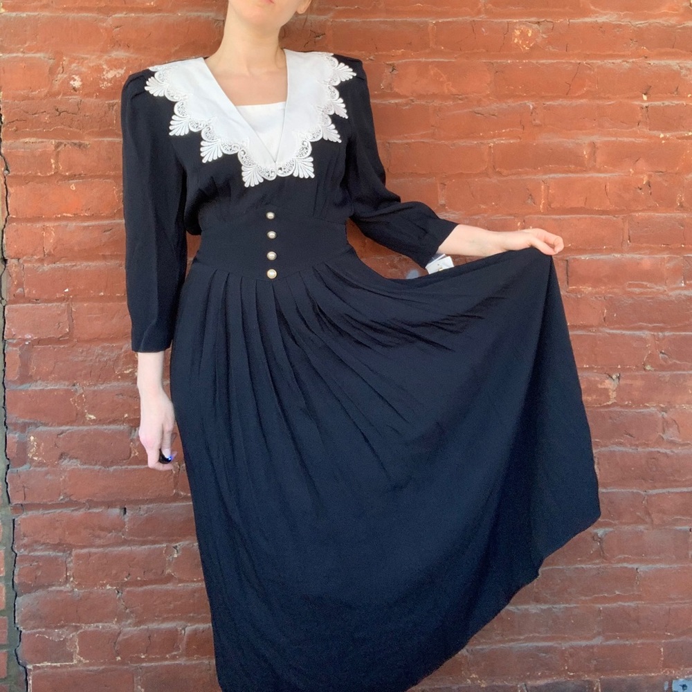Vintage SBL Designs Black and White Dress 12